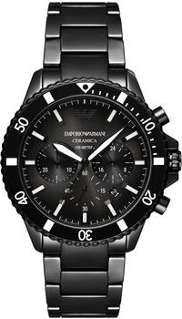 Emporio Armani Chronograph Ceramic Watch AR700010 black