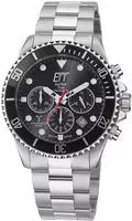 ETT Funkchronograph "Professional" Armbanduhr, Herrenuhr, Stoppfunktion, Datum,