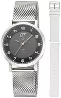 ETT Eco Tech Time ELS-11625-22MS Damen Funk-Solaruhr Atacama Edelstahl mit 2 B&auml;ndern