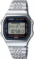 Smartwatch CASIO VINTAGE, schwarz (edelstahlfarben, schwarz, edelstahlfarben,