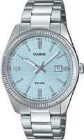 Quarzuhr, silber (silberfarben, hellblau), CASIO TIMELESS COLLECTION, Armbanduhren,