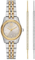Quarzuhr MICHAEL KORS "PETITE LEXINGTON", silber (edelstahlfarben, goldfarben),