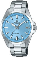 CASIO EDIFICE Quarzuhr Armbanduhr, Herrenuhr, Edelstahlarmband, Datum, Neo-Display,