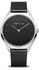 Leder, schwarz, silberfarben: Bering Armbanduhr 17039