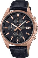 CASIO EDIFICE Chronograph Quarzuhr, Armbanduhr, Herrenuhr, Lederarmband, analog, Tag