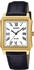 goldfarben, Leder, schwarz, weiß: Casio Collection MTP-B190