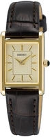 Seiko Quarzuhr Armbanduhr, Damenuhr, Lederarmband, analog, Saphirglas