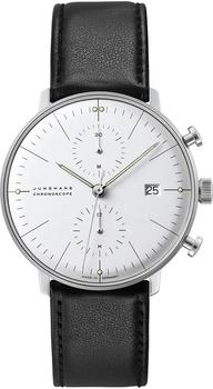 Junghans max bill Chronoscope Herrenuhr Schwarz Automatik (027/4600.02)