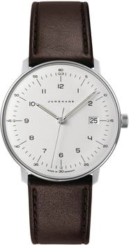 Junghans Max Bill Quarz Herrenuhr Braun Wei&szlig; (41/4461.02)