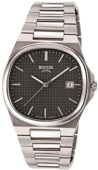 Boccia Titanium Herrenuhr Analog Quarz Saphirglas Anthrazit (3657-04)