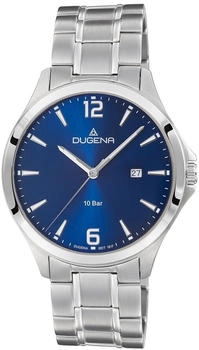 Dugena Boston Herrenuhr Quarz Silber/Blau (4460994)
