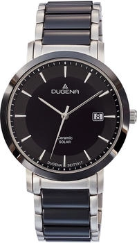 Dugena Ceramic Solar Herrenuhr Schwarz/Silber (4461005)