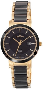 Dugena Ceramic Solar Damenuhr Schwarz (4461008)