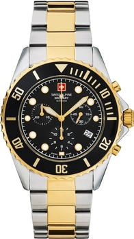 Swiss Alpine Military Chronograph Analog Quarz Edelstahl (7053.9147)