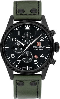 Swiss Military Hanowa Thunderbolt Chronograph Armbanduhr dunkelgrün schwarz 44mm (SMWGC0000430)