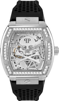 Philipp Plein The Skeleton Automatik Herrenuhr schwarz / silber (PWBAA1323)