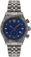 Versace Herren Uhr Armbanduhr Chronograph Edelstahl Hellenyium VE2U00722 - Blau