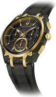 Bulova 98A328 Herrenuhr Chronograph Curv Schwarz/Goldfarben