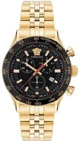 Versace Herren Uhr Armbanduhr Chronograph Edelstahl Hellenyium VE2U00622 - Gold
