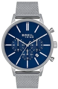 Breil Avery EW0507 Men's Chronograph Watch - 42mm Blue Sunray Dial, Stainless Steel Milanese Mesh Bracelet