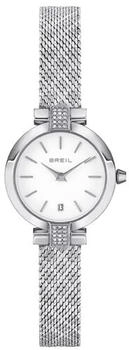 Breil Soul TW1917 Women's Two-Hand Watch - White Dial, Gold IP Stainless Steel Mesh Bracelet