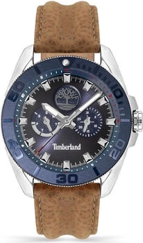 Timberland Fairhill TDWGF2200903 Men's 44mm Blue Dial Quartz Watch - Brown Leather Strap