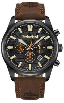 Timberland Northbridge TDWGF0009603 Men's 45mm Black Dial Quartz Watch - Brown Leather Strap