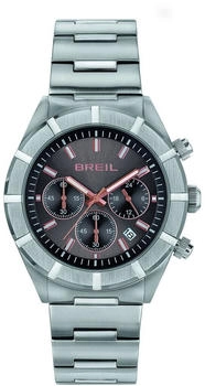 Breil B12H TW2023 Men's Chronograph - Grey Sunray Dial, Rose Gold Accents, 42mm Steel