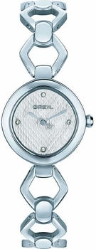 Breil Mod. Flake TW2027 Women's Quartz Watch - Silver Guilloché Dial, Stainless Steel Bracelet