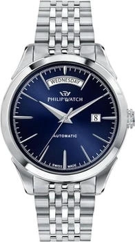 Philip Watch R8223217006 Roma Men's Watch - 41mm, Blue Dial, Automatic, Steel Bracelet