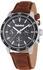Timberland Parkman TDWGF0029002 Men's 44mm Black Dial Quartz Watch - Brown Leather Strap