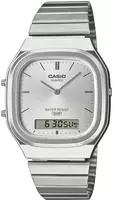 Casio AQ-240E-7AEF Edgy Collection Herrenuhr AnaDigi Silberfarben