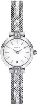Breil Soul TW1916 Women's Two-Hand Watch - White Dial, Stainless Steel Mesh Bracelet