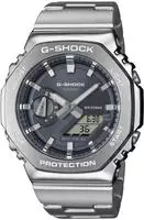 CASIO G-SHOCK Chronograph Quarzuhr, Armbanduhr, Herrenuhr, Edelstahlarmband, analog,