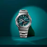 CASIO G-SHOCK Chronograph Quarzuhr, Armbanduhr, Herrenuhr, Edelstahlarmband, analog,