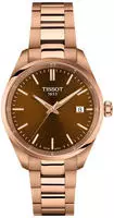 Tissot T1502103329100 Damenuhr PR 100 Ros&eacute;goldfarben/Braun