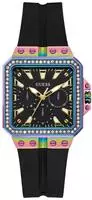 Guess Damen Uhr Armbanduhr LIBRA GW0618L3 Silikon - Schwarz