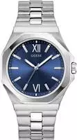 Quarzuhr GUESS "EMPEROR", silber (silberfarben), Armbanduhren, Herren, Quarzuhr,