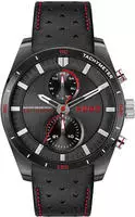 HUGO Multifunktionsuhr "FAST" Armbanduhr, Quarzuhr, Herrenuhr, Datum, Lederarmband