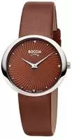 Boccia 3364-05 Damen-Armbanduhr Titan mit Lederband Braun