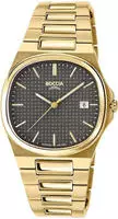 Boccia 3657-06 Herren-Titanuhr mit Saphirglas Goldfarben/Braun