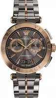 Versace Herren Uhr Armbanduhr Chronograph AION VE1D02023 Edelstahl - Grau