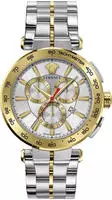 Versace Aion Chrono Herrenarmbanduhr Silber Gold - Gold
