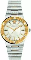 Versace VEVH00620 Greca Logo gold silber Edelstahl Armband Uhr Damen NEU - Silber