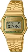Casio A158WEGV-9AEF Digitaluhr Vintage Iconic Goldfarben/Gr&uuml;n