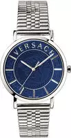 Versace Herren Uhr Armbanduhr V-ESSENTIAL VEJ400821 Edelstahl - Blau