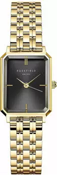 Rosefield Octagon XS Black Sunray Steel Gold