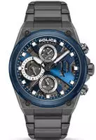 POLICE Herrenuhr Quarzuhr silber / blau onesize Herren PEWGK2239104,...