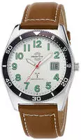 Master Time MTGA-10856-41L Herren-Armbanduhr Funk Super Power Braun
