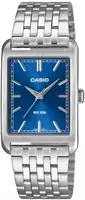 Casio MTP-B215D-2AVER Uhr in Unisexgr&ouml;&szlig;e Quarz Edelstahl/Blau